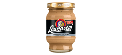 Löwensenf Senfspezialität Erdbeer Basilikum (100ml) Tönnchen